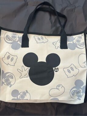 Disney Black and Cream Mickey silhouette Tote